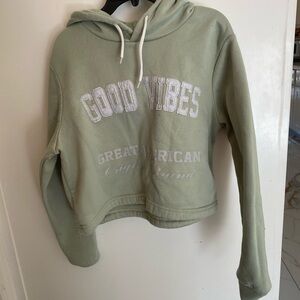 Good Vibes Sage Green Hoodie